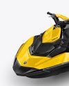 Jet Ski Mockup - Left Half Side View (High-Angle Shot)