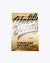 Metallic Coffee Bag Mockup - Front View