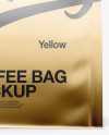 Metallic Coffee Bag Mockup - Front View