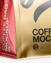 Metallic Coffee Bag Mockup - Half Side View