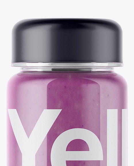 Blueberry Smoothie Bottle Mockup