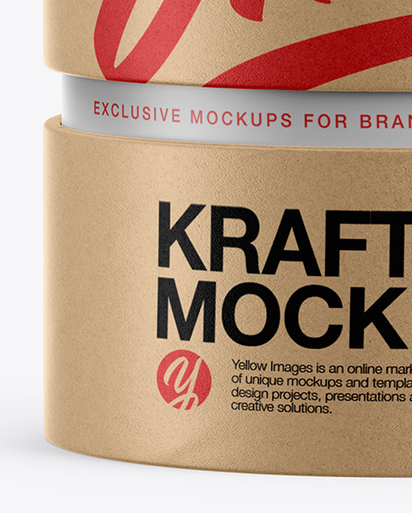 Kraft Tube Mockup - Front View