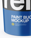 Matte Plastic Paint Bucket Mockup (High-Angle Shot)