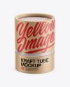 Kraft Tube Mockup - Front View (High-Angle Shot)