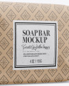 Kraft Soap Bar Package Mockup - Half Side View