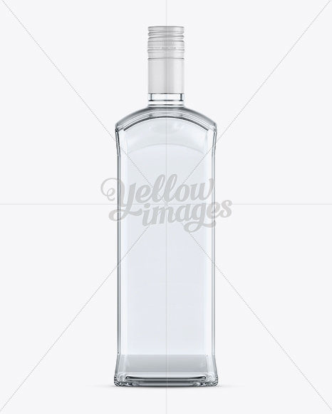 Glass Vodka Bottle Mockup Glass Vodka Bottle Mockup