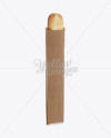 Long Loaf of Bread in Kraft Paper Bag Mockup