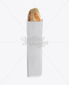 French Bread in White Paper Bag Mockup