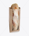 Kraft Paper Bread Bag w/ Serrated Edges Mockup