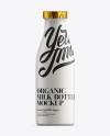 Milk Bottle W/ Foil Lid Mockup