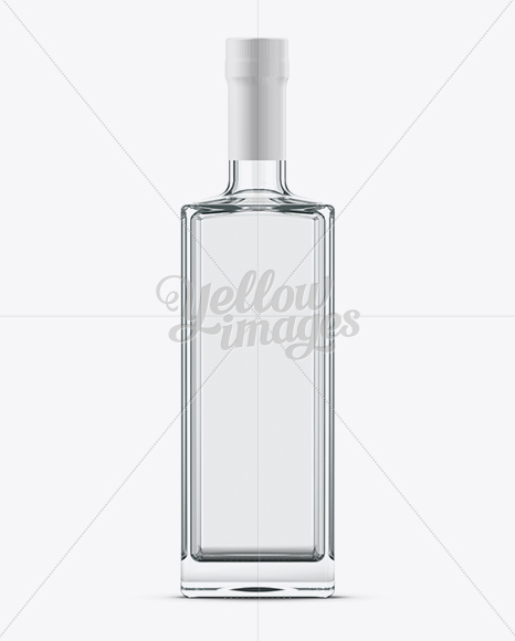 Square Vodka Bottle Mockup