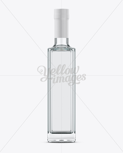 Square Vodka Bottle Mockup