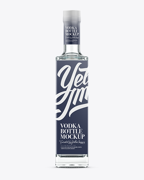 Square Vodka Bottle Mockup