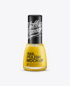 Glossy Nail Polish Bottle w/ Matte Cap Mockup