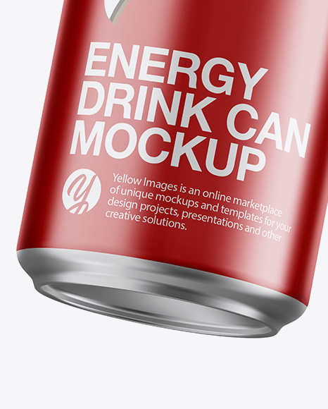 Aluminium Can With Metallic Finish Mockup