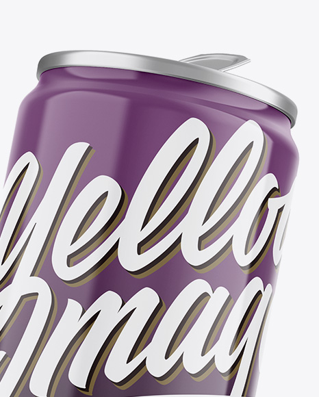 Glossy Aluminium Can Mockup