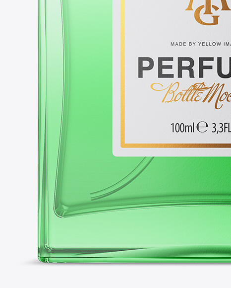 Colored Glass Perfume Bottle Mockup