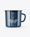 Glossy Enamel Cup Mockup