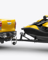 Jet Ski & Toyota Hilux Mockup - Half Side view