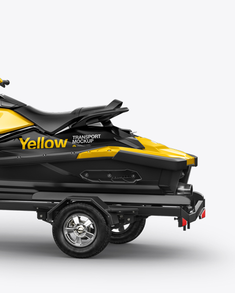 Jet Ski & Toyota Hilux Mockup - Half Side view - Free Download Images