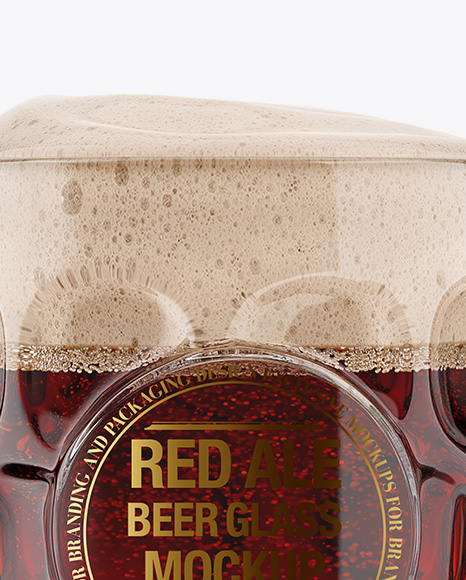 Britannia Glass With Red Ale Mockup