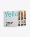 Amber Glass Ampoules Pack Mockup - Half Side View (High-Angle Shot)