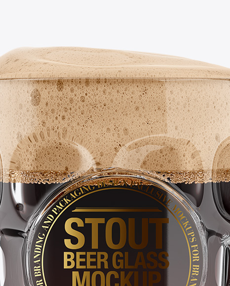 Britannia Glass With Stout Beer Mockup