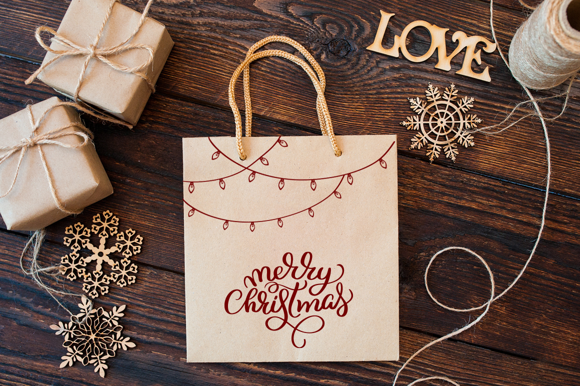 Merry Christmas Quotes and Objects Calligraphy Collection