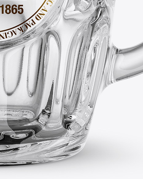 Empty Britannia Glass Mockup - Free Download Images High Quality PNG