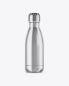 250ml Stainless Steel Bottle with Label Mockup