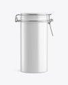 Matte Storage Jar With Swing Top Mockup