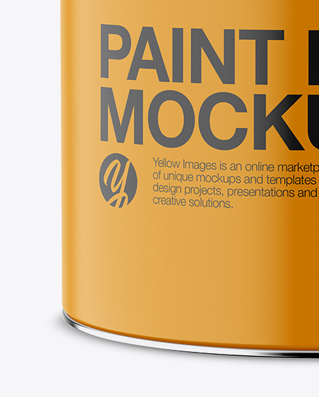 Matte Paint Bucket Mockup - Front View