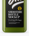 Clear Glass Bottle With Green Smoothie Mockup