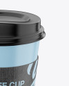 Coffee Cup With Kraft Holder – Front View (High Angle Shot)