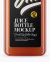 Clear Glass Bottle With Grapefruit Juice Mockup