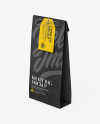 Kraft Bag W/ Label Mockup - Half Side View (High Angle Shot)