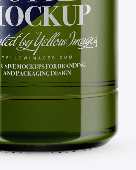 Green Glass Whiskey Bottle Mockup Green Glass Whiskey Bottle Mockup