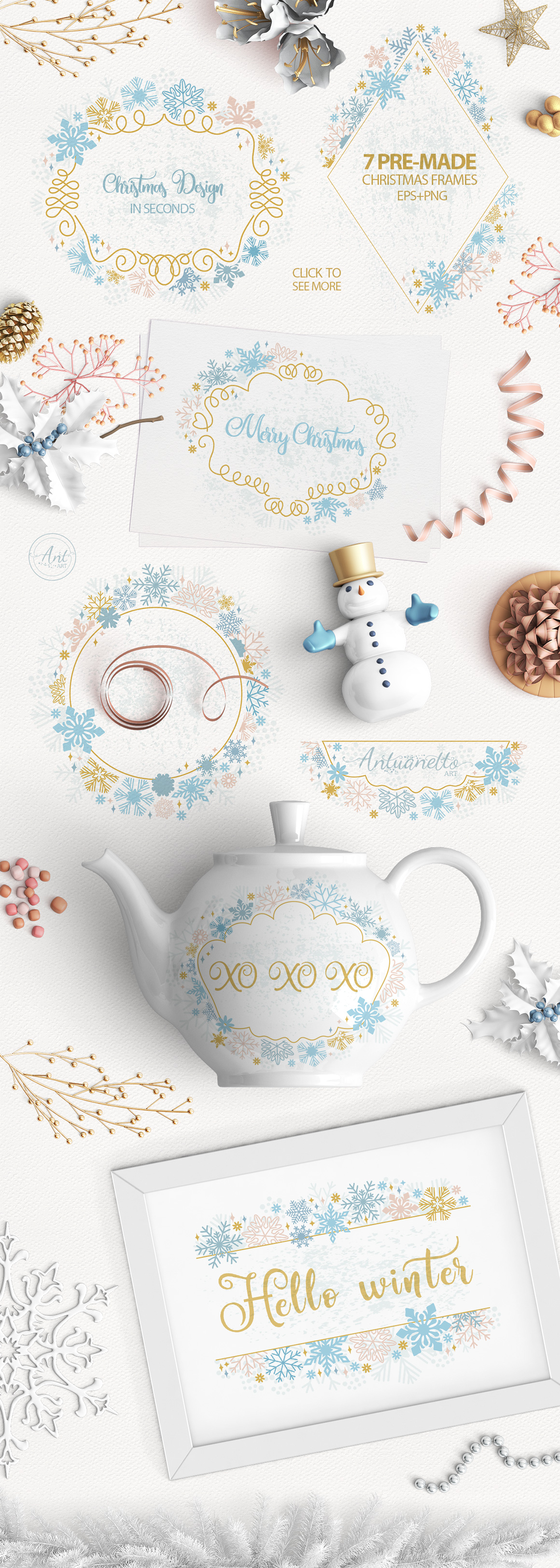 Sparkling snowflakes collection