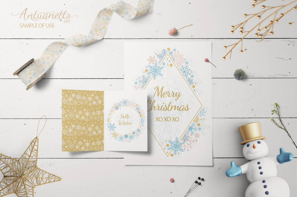 Sparkling snowflakes collection Sparkling snowflakes collection