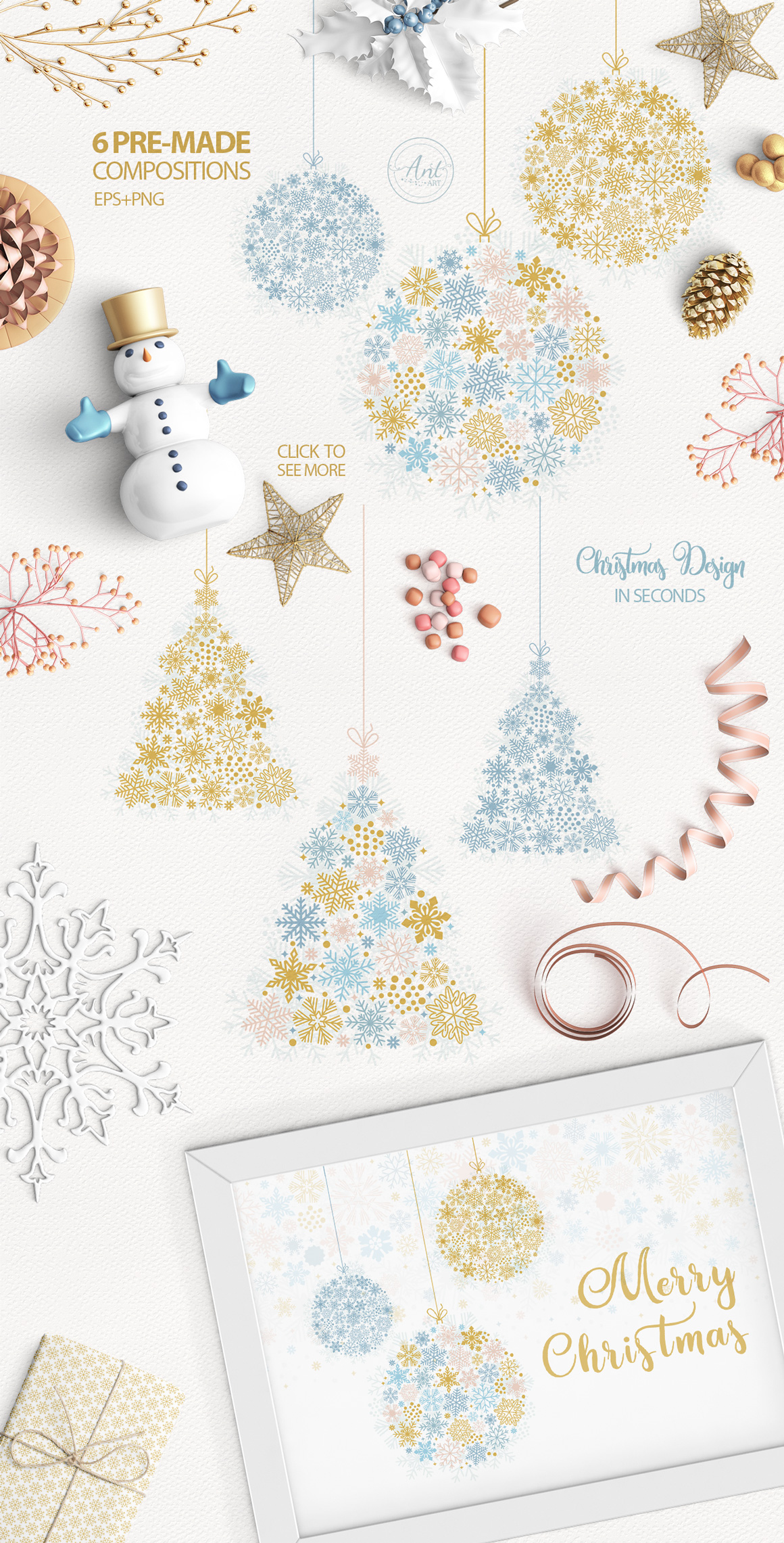 Sparkling snowflakes collection