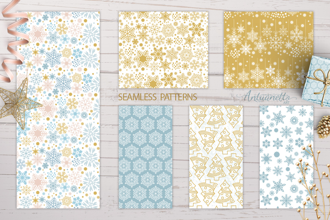 Sparkling snowflakes collection