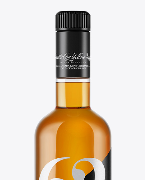 Clear Glass Whiskey Bottle Mockup Clear Glass Whiskey Bottle Mockup