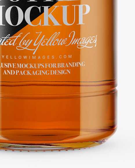 Clear Glass Whiskey Bottle Mockup Clear Glass Whiskey Bottle Mockup