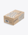 Kraft Box Mockup - Half Side View (High-Angle Shot)
