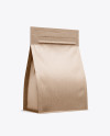 Kraft Coffee Bag Mockup - Half Side View