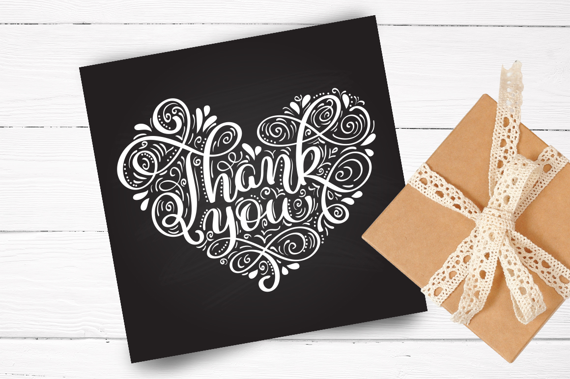 Calligraphy vintage phrase Thank You Calligraphy vintage phrase Thank You