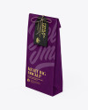 Paper Bag W/ Label Mockup - Half Side View (High Angle Shot)