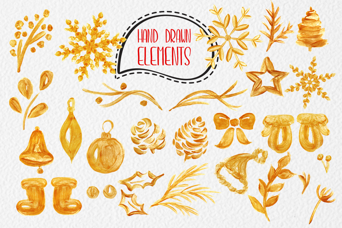 Merry Christmas Hand Draw Lettering Objects Merry Christmas Hand Draw Lettering Objects