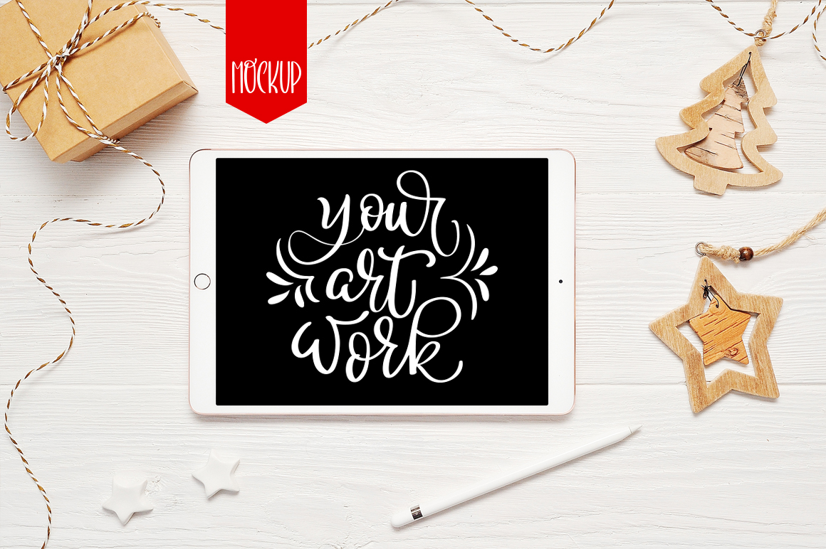 Christmas iPad mock up Christmas iPad mock up