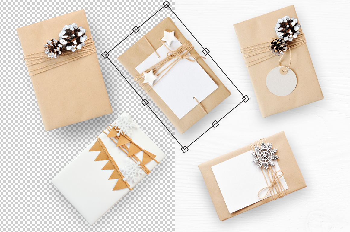 Isolated Gift Christmas Mock ups Isolated Gift Christmas Mock ups